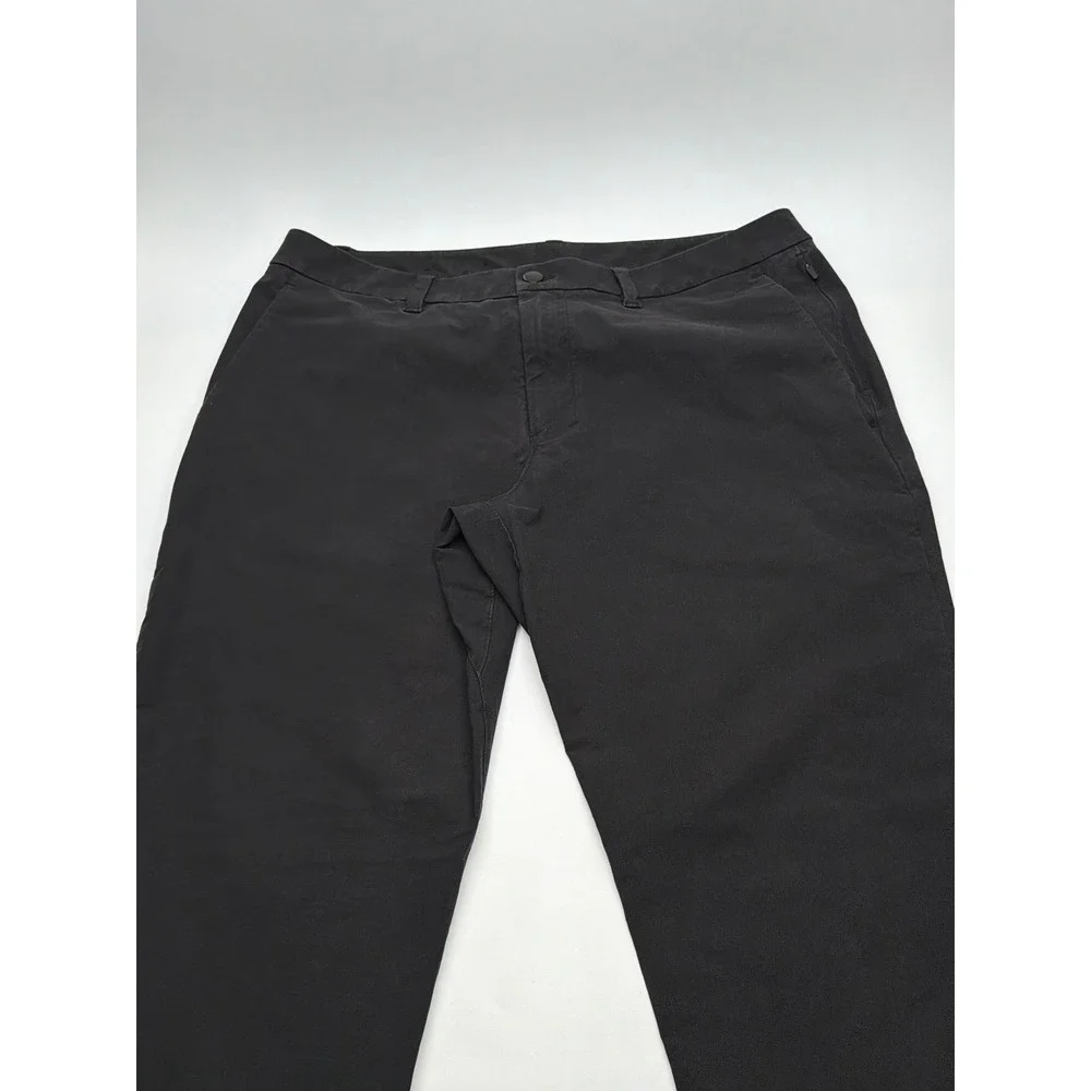 Lululemon Commission Pant Slim Mens Charcoal Black Technical Chino Trousers
